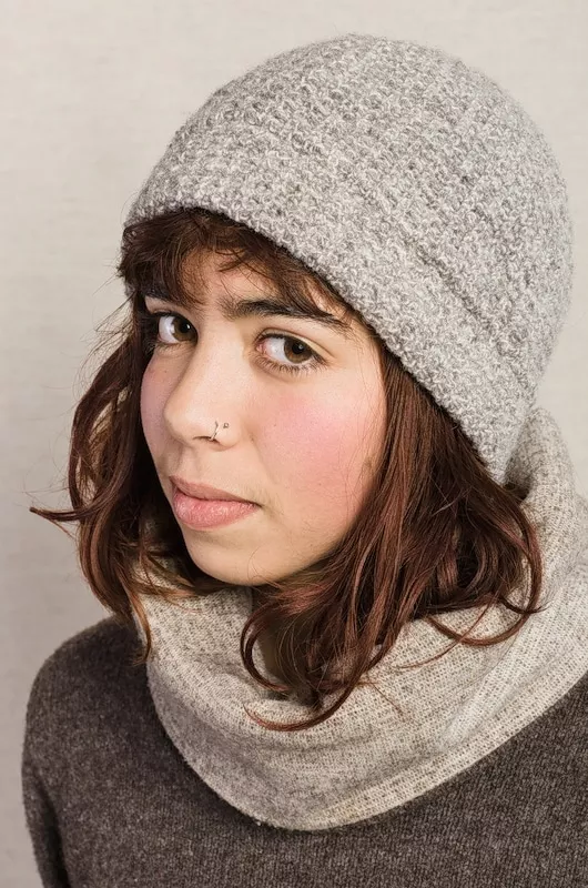 bonnet pure laine chiné