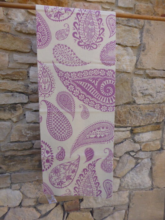 Écharpe motifs indiens mauve