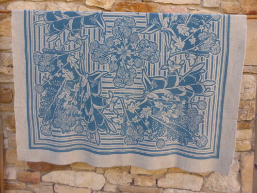 Châle à chardons bleus